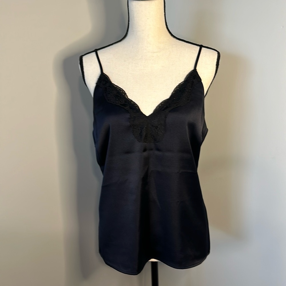 Dark Navy Cami With Lace NWOT​